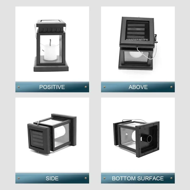 4PCS Solar Candle Lantern Outdoor LED Solar IP65 Waterproof Hanging Lantern Light Auto ON/OFF Solar Landscape Light for Yard