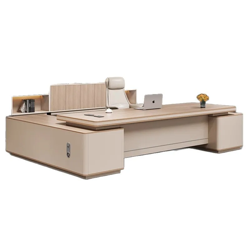 Desk Boss Table Italian Light Luxury Desk And Chair Combination Office Chairperson Manager Desk President Office Computer