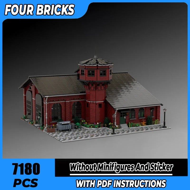 

Moc строительные блоки исторический локомотив сарай технология модульные кирпичи модель подарки рождественские игрушки наборы «сделай сам» сборка