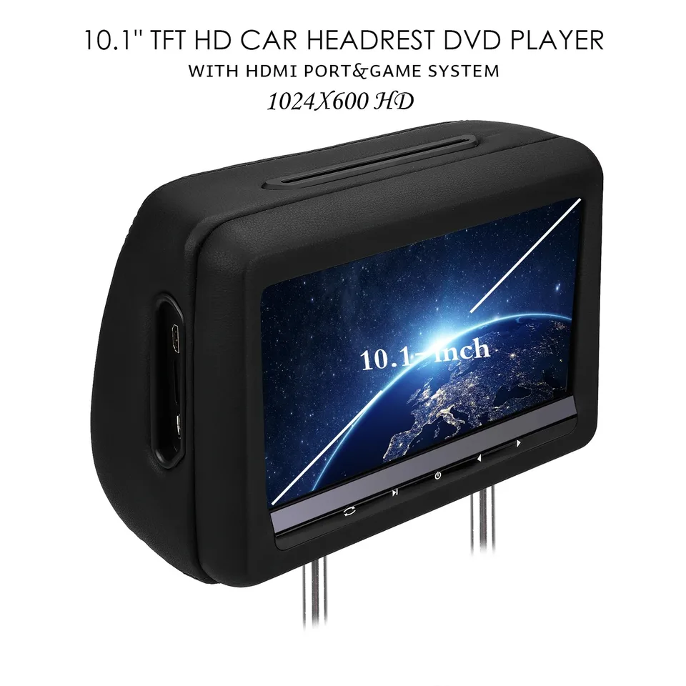 10.1 Inch 1080p HD Headrest DVD Player with FM IR USB SD - Rear