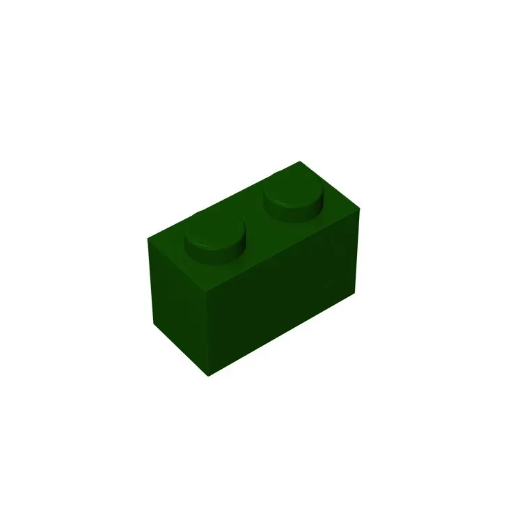 Gobricks GDS-532 Ziegel 1 x 2, ohne Bodenrohr, kompatibel mit Lego 3004 3065 35743, Kinder-DIY-Teilen