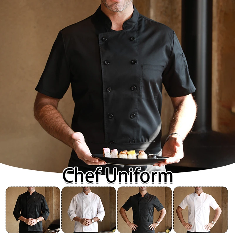 Mannen Chef-kok Shirts Vrouwen Keuken Koken Jas Korte/Lange Mouw Chef Werkkleding Restaurant Hotel Ober Uniform Chef-kok Jassen