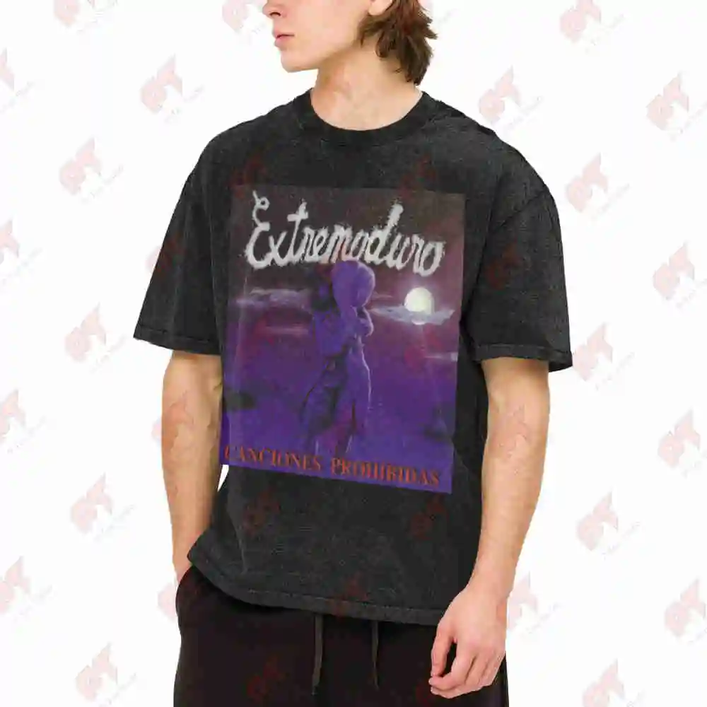 Extremoduro Canciones Prohibidas Album Vintage Washed Tee Pure Cotton T-Shirt