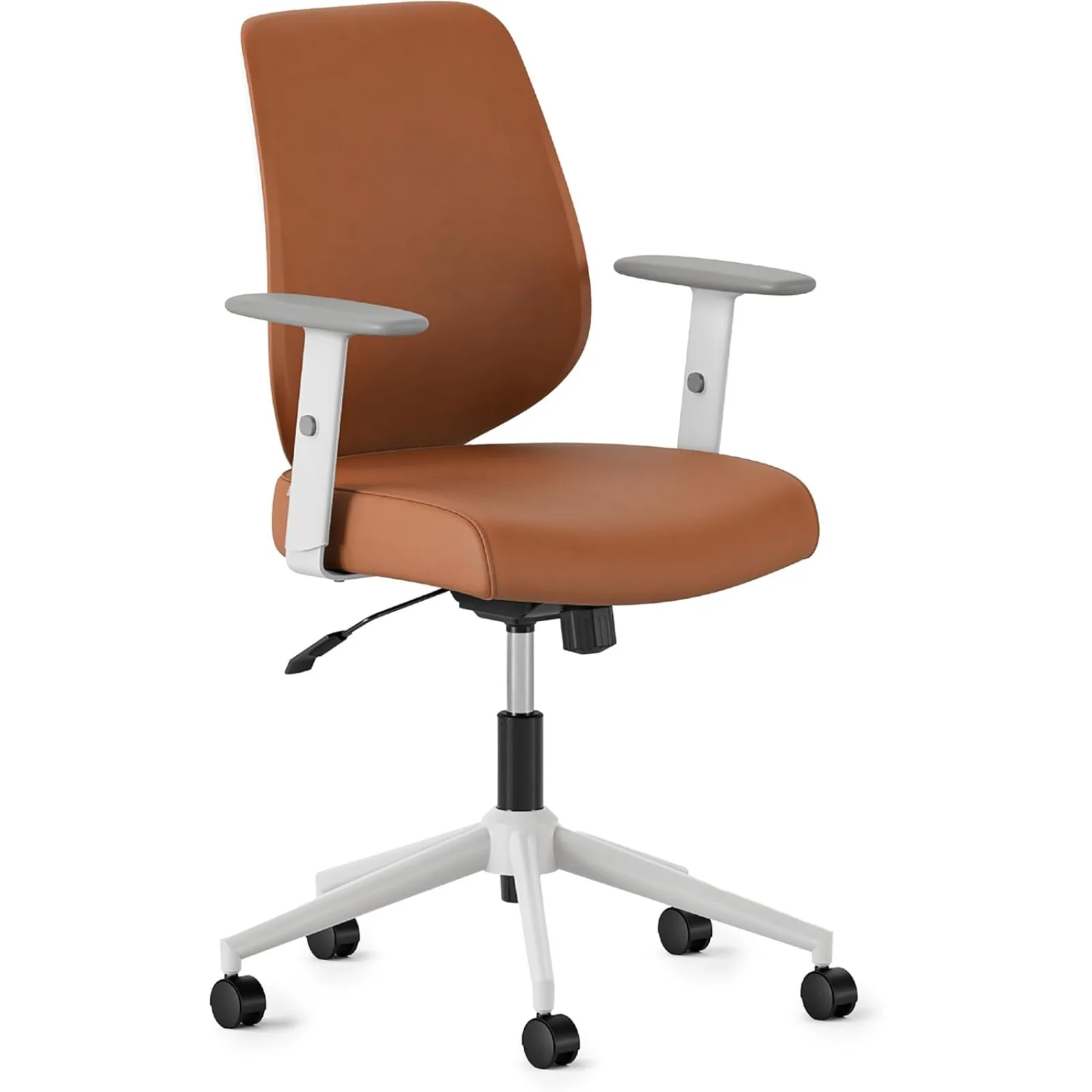 

US Daily Chair - Vegan Leather Office Chair with Swivel, Lumbar Rest, and Adjustable Armrests - Comfortable Seating