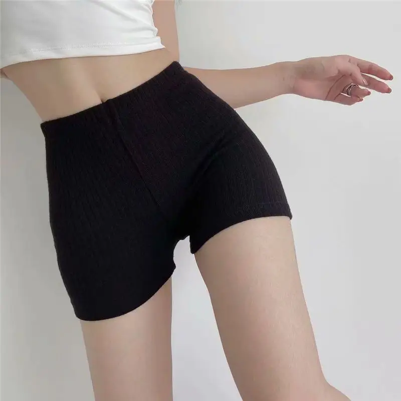 Shorts Women High Elastic Chic Sporty Skinny Knitwear Summer Sexy Lady Bodybuilding New 4 Color European Stylish Hotsweet Casual