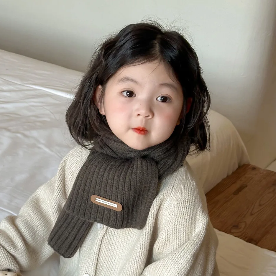 جديد الكورية الأطفال وشاح الشتاء أزياء الحياكة Ins تنوعا الفتيان والفتيات الصوف الطفل وشاح بالجملة #3