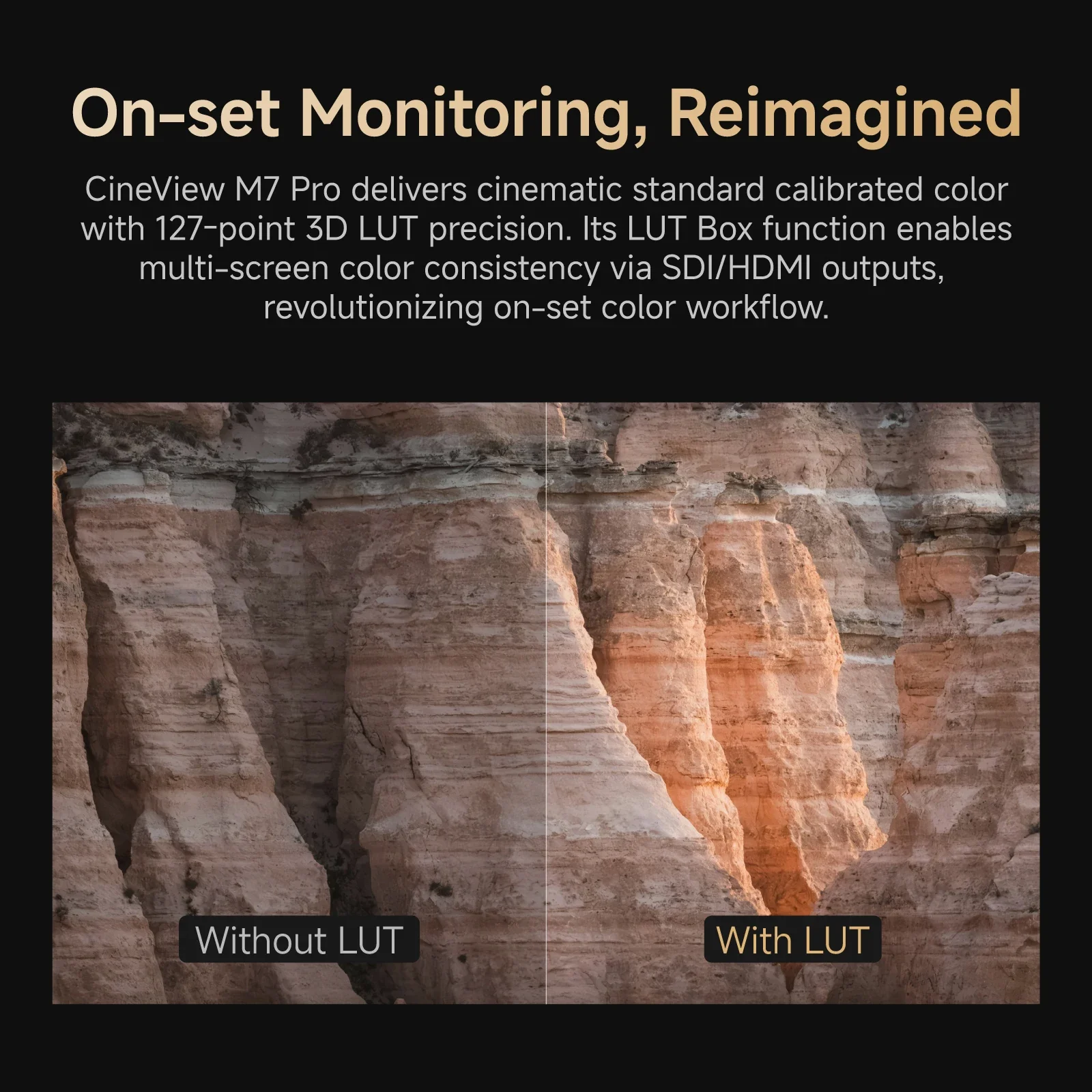 Accsoon CineView M7 Pro 1080p 4K 7” LCD touch screen Monitor 3D lut REC709 1000Nits HDMI SDI USB-C  field monitor