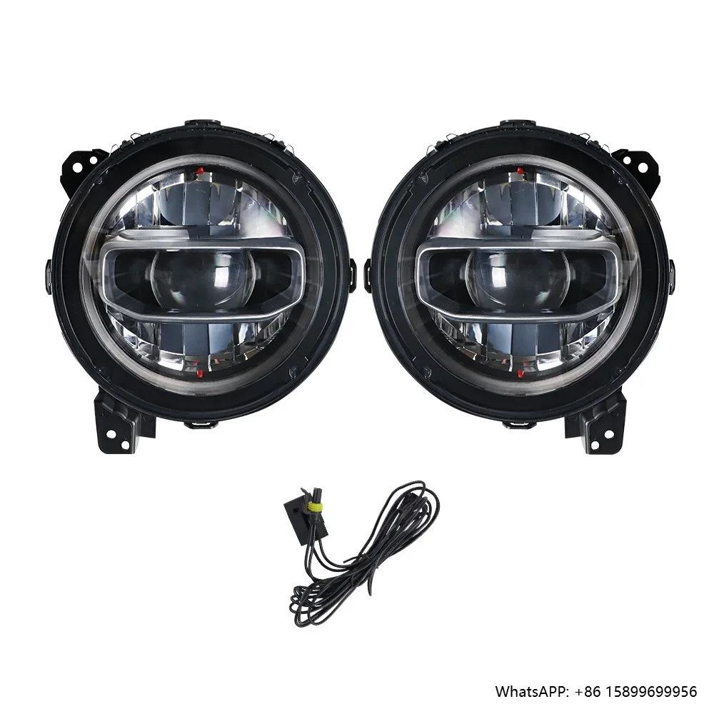 

9inch LED Headlights DRL Halo for Jeep Wrangler JL JLU Rubicon 2018-2023 for Gladiator JT 2020-2023