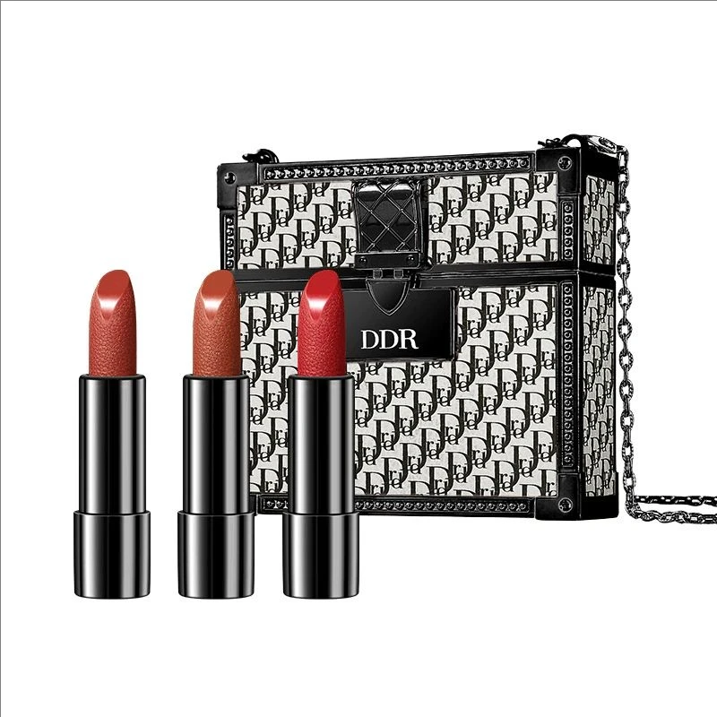 Makeup Korean Matte Lipstick Set Waterproof Long Lasting Leather Bag Velvet Vitamin Lip Gloss Kit Box Cosmetics