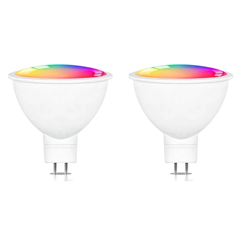 ABXD 2X TUYA WIFI Smart Bulb MR16/GU5.3 Spotlight Cabinet Light 12V RGBCW Bulb Dimmable LED Lamp Home Voice Control Spotlight