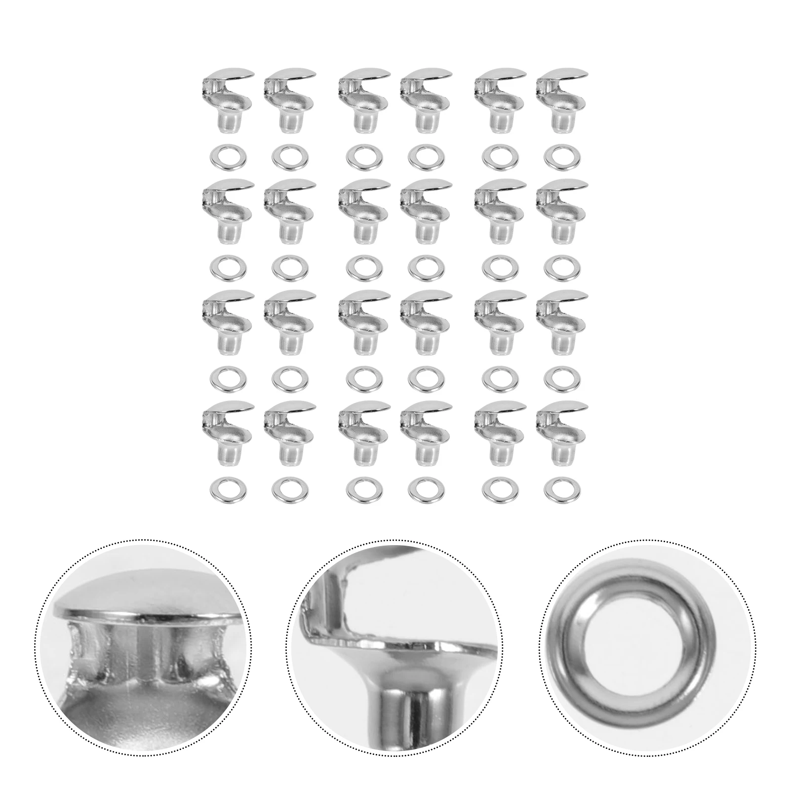 Boucles de lacet à Rivets argentés, 20 pièces, crochets de démarrage, Kits de fixation, crochet en laiton, ensemble de crochets de démarrage, joint, accessoires de dentelle de chaussure