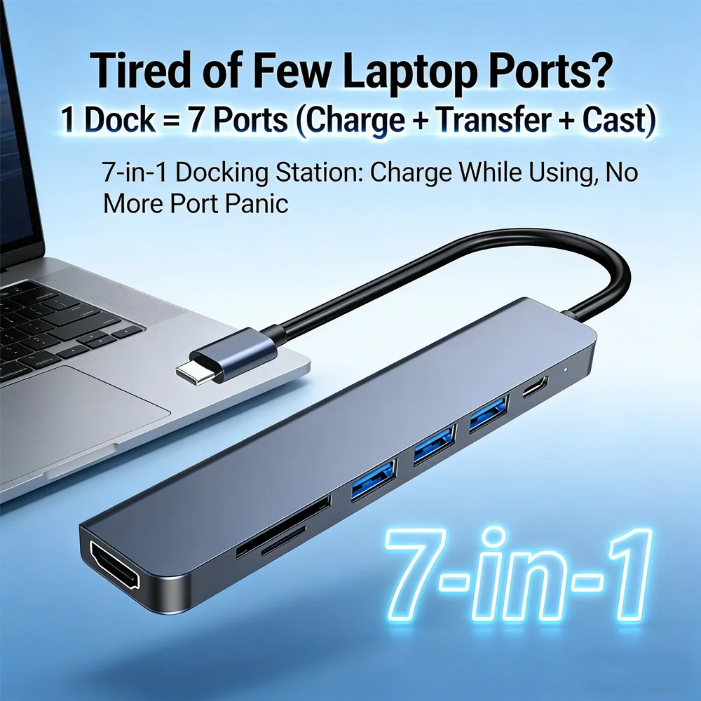 7-In-1 USB-C Hub Wi…