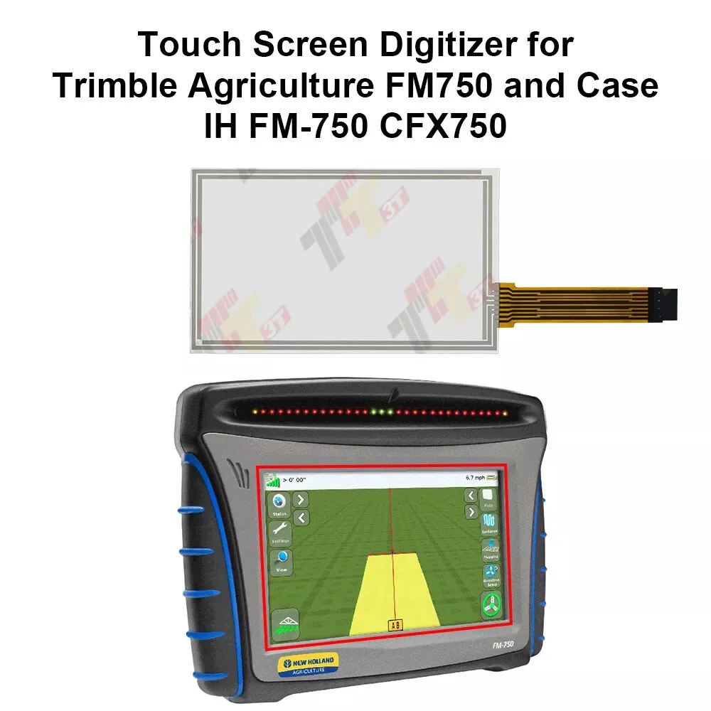 لوحة اللمس محول الأرقام بشاشة تعمل بلمس لـ Trimble Agriculture FM750 وحالة IH FM-750 CFX750