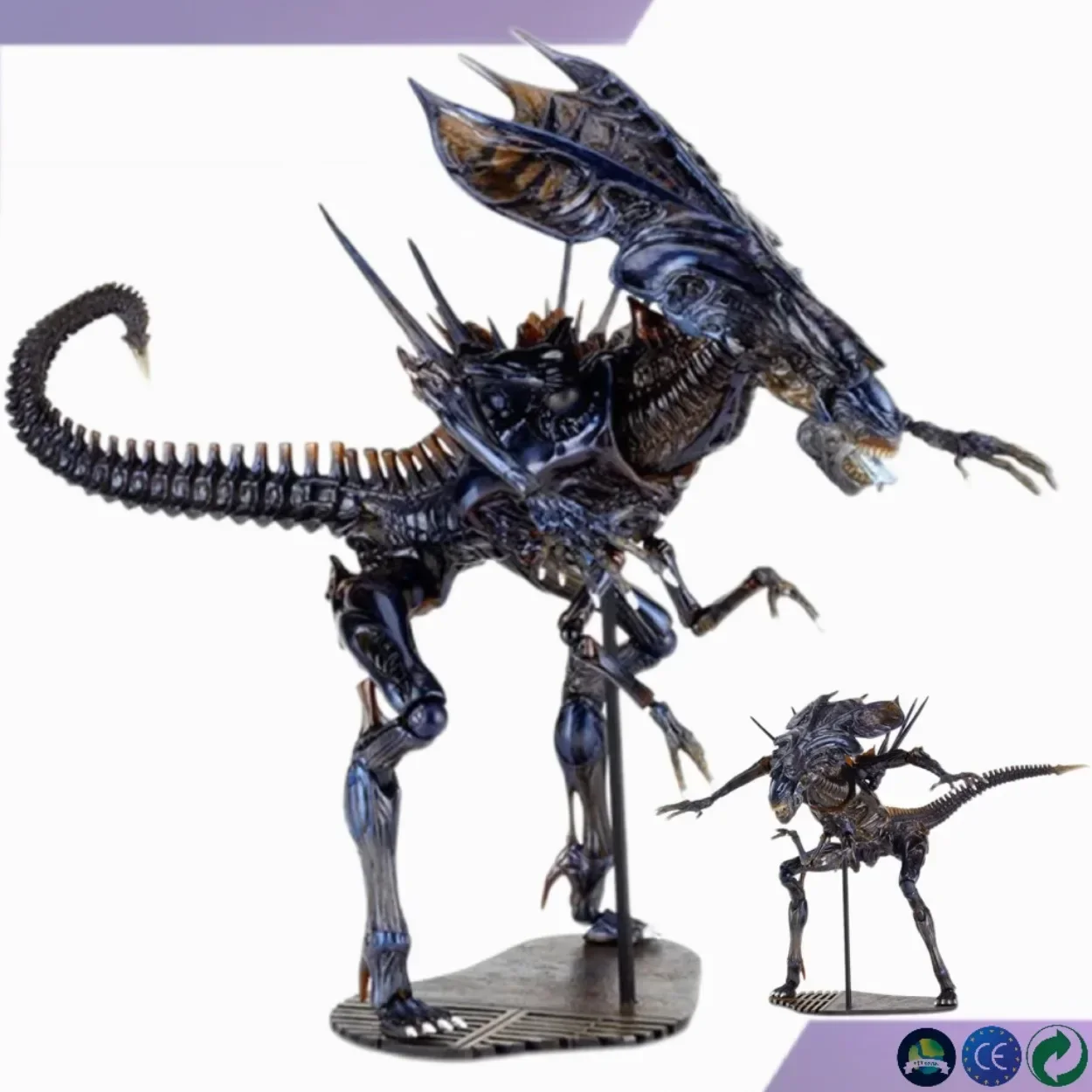 

Warrior 018 Alien Queen Sci-Fi Revoltech 016 Alien Action Figure Alien VS Predator Model Toys Birthday Present Doll Collectible