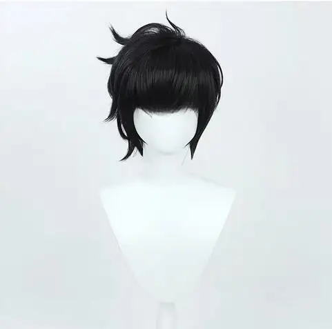 Leveling Sung Jinwoo Cosplay Wig Anime Solo Costume Wig Sung Jinwoo Cosplay Short Black Wig role playing Sung Jinwoo