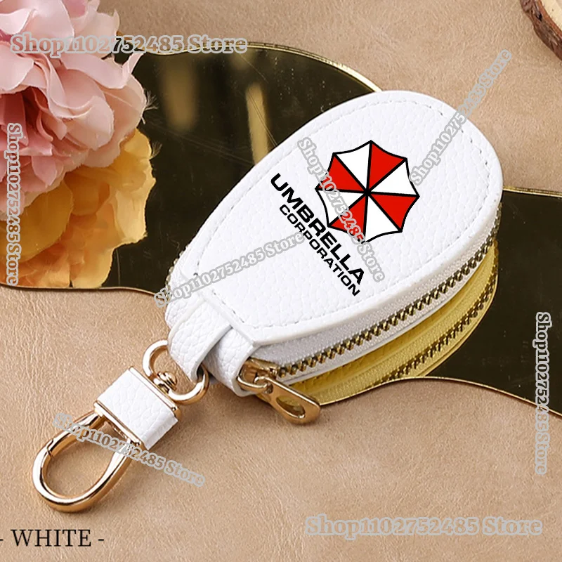 Game R-residents Evil Print Leather Key Bag Car Key Storage Box Portable Durable Keychain Backpack Key Rings Charm Accessories