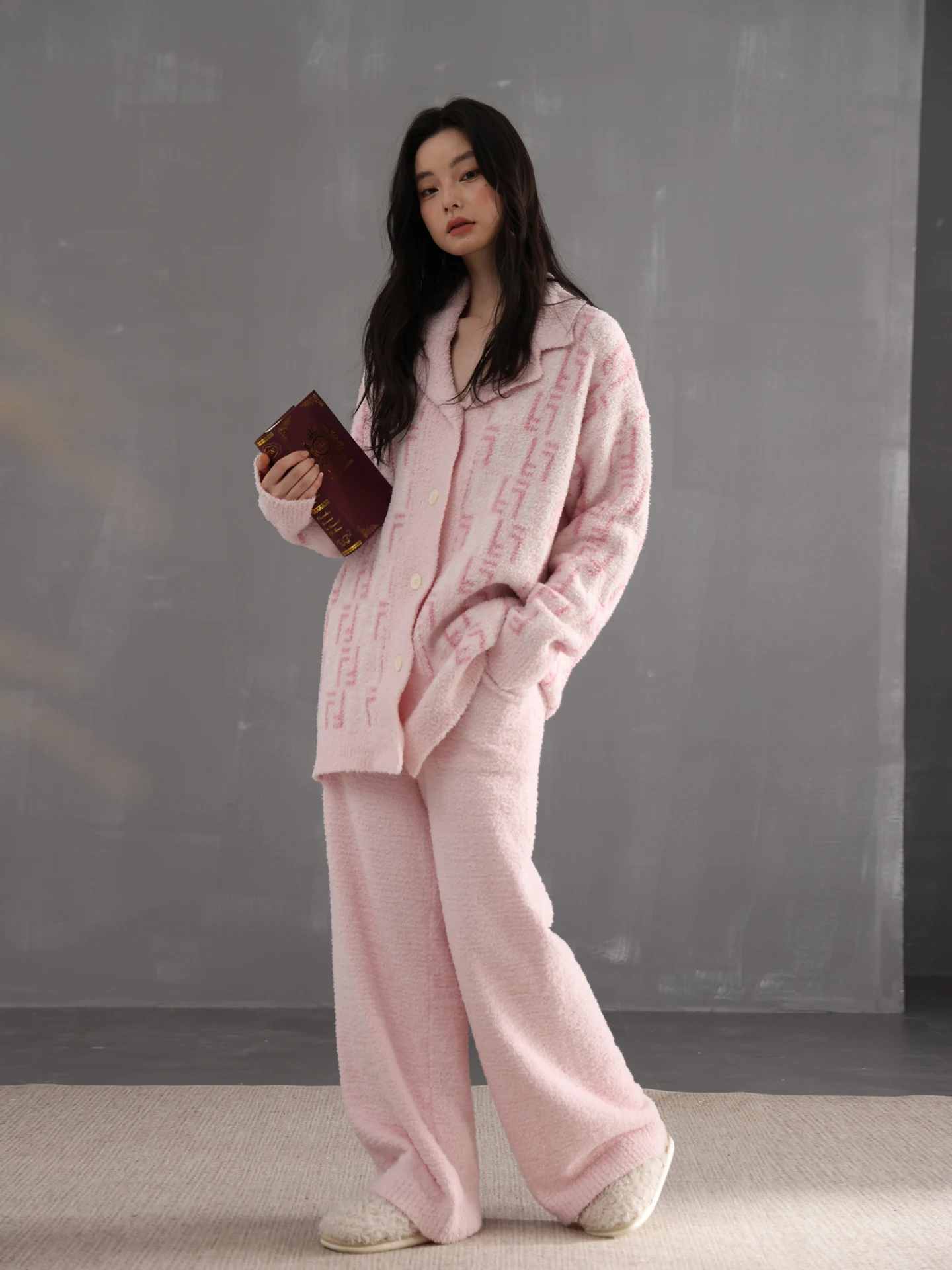 plus-size-women's-fluffy-spwear-thiened-floing-coral-velvet-home-clothes-suitable-for-outdoor-wear-autumn-winter-new-a