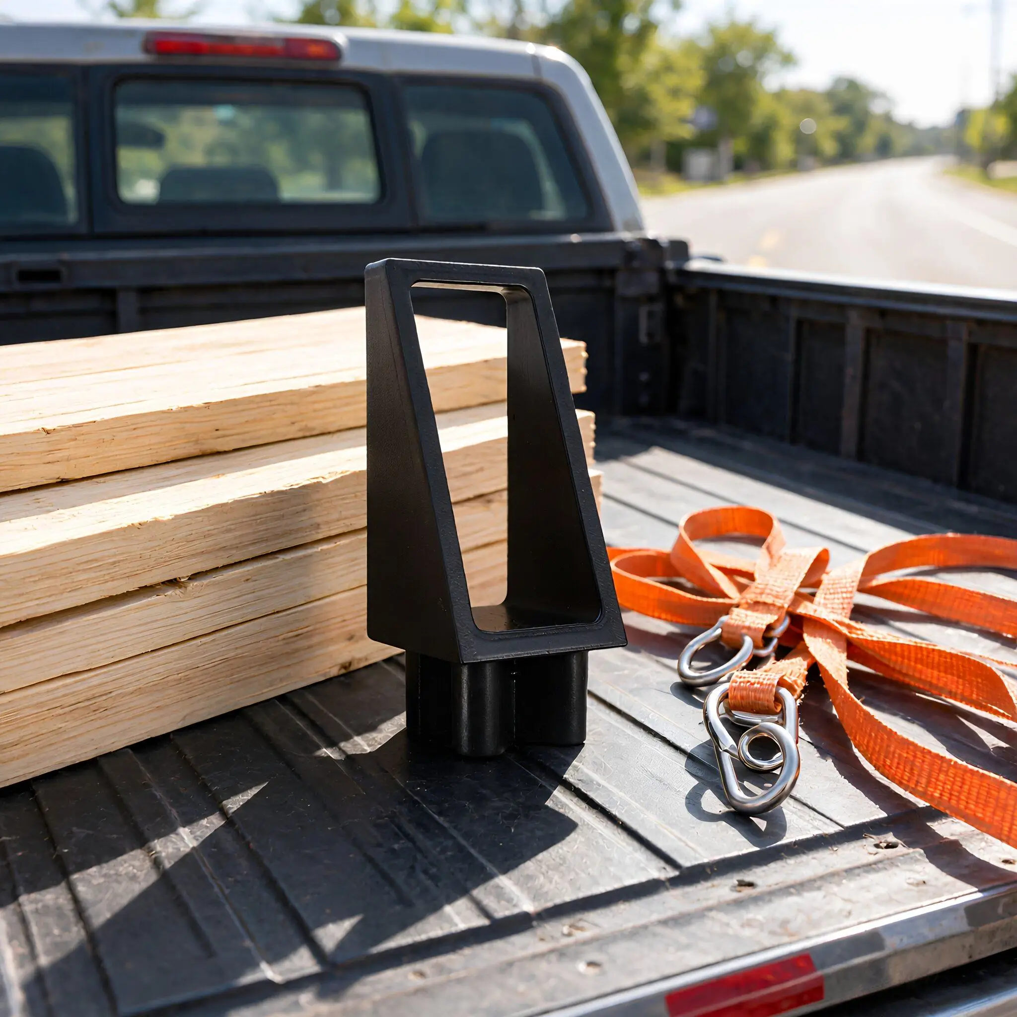 2Pcs Truck Bed Cargo Blocks Plastic Bumper Pads Cargo Load Stabilizer Stopper Block for Truck Bed Organizer Pickup Storage