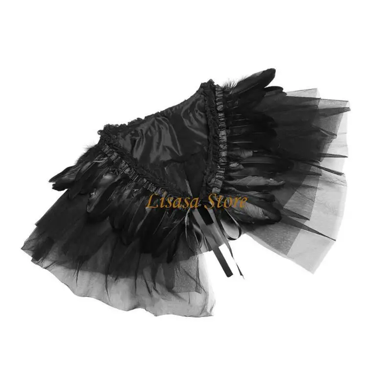 

M6CC Party Gatherings Lace Shawl Music Festival Photography Decorative Collar for Cosplay Costume Stage Accessories
