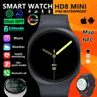 2025 nuevos relojes 8 Mini GPS Track reloj inteligente para hombres mujeres salud deporte AMOLED ritmo cardíaco Bluetooth llamada impermeable Smartwatch