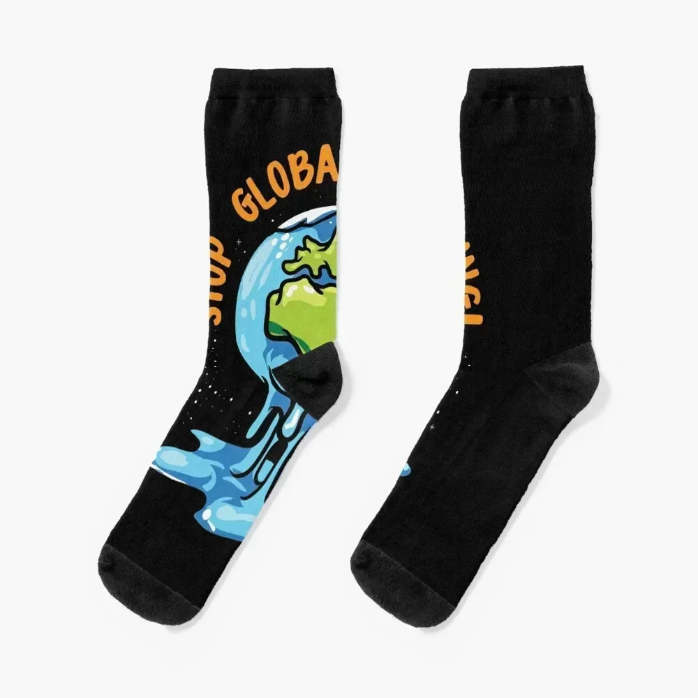 Stop Global Warming Climate Change Socks cute anti slip football Men's Socks Women's