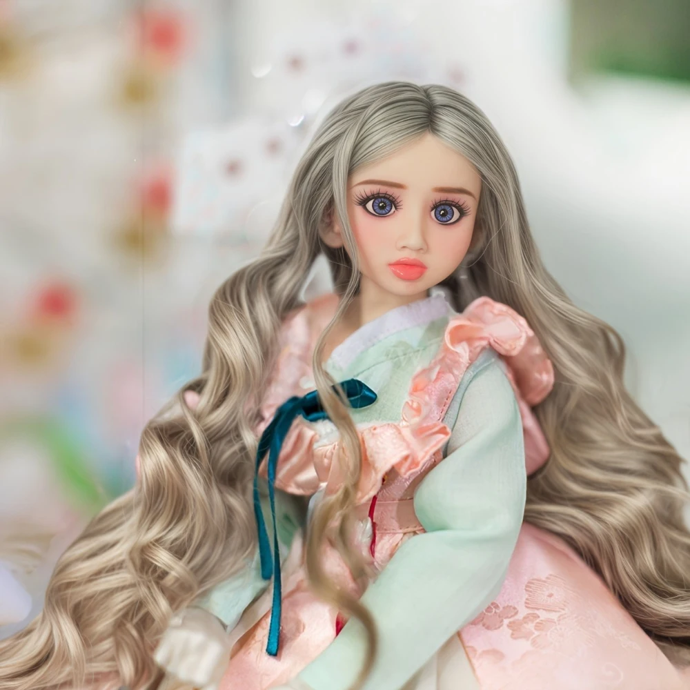 70CM/100CM アニメドール、完璧な彼女、ウィッグ付き取り外し可能な頭部、TPE素材の調節可能な体、柔らかい（服なし）