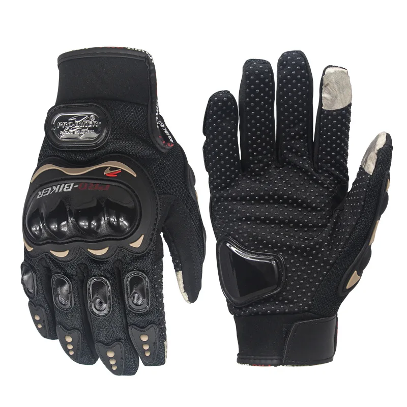 Gants de moto respirants à doigts complets pour écran tactile, gants de course, protection des sports de plein air, gants d\'équitation Cross Bike,