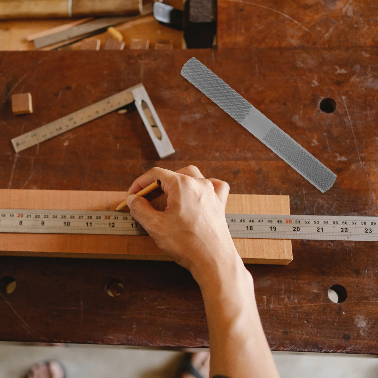 

Wood File Multi-Functional Durable Steel Rasp Tool for Woodworking Metalworking Hand Tool Flat File Small Wood Shaver