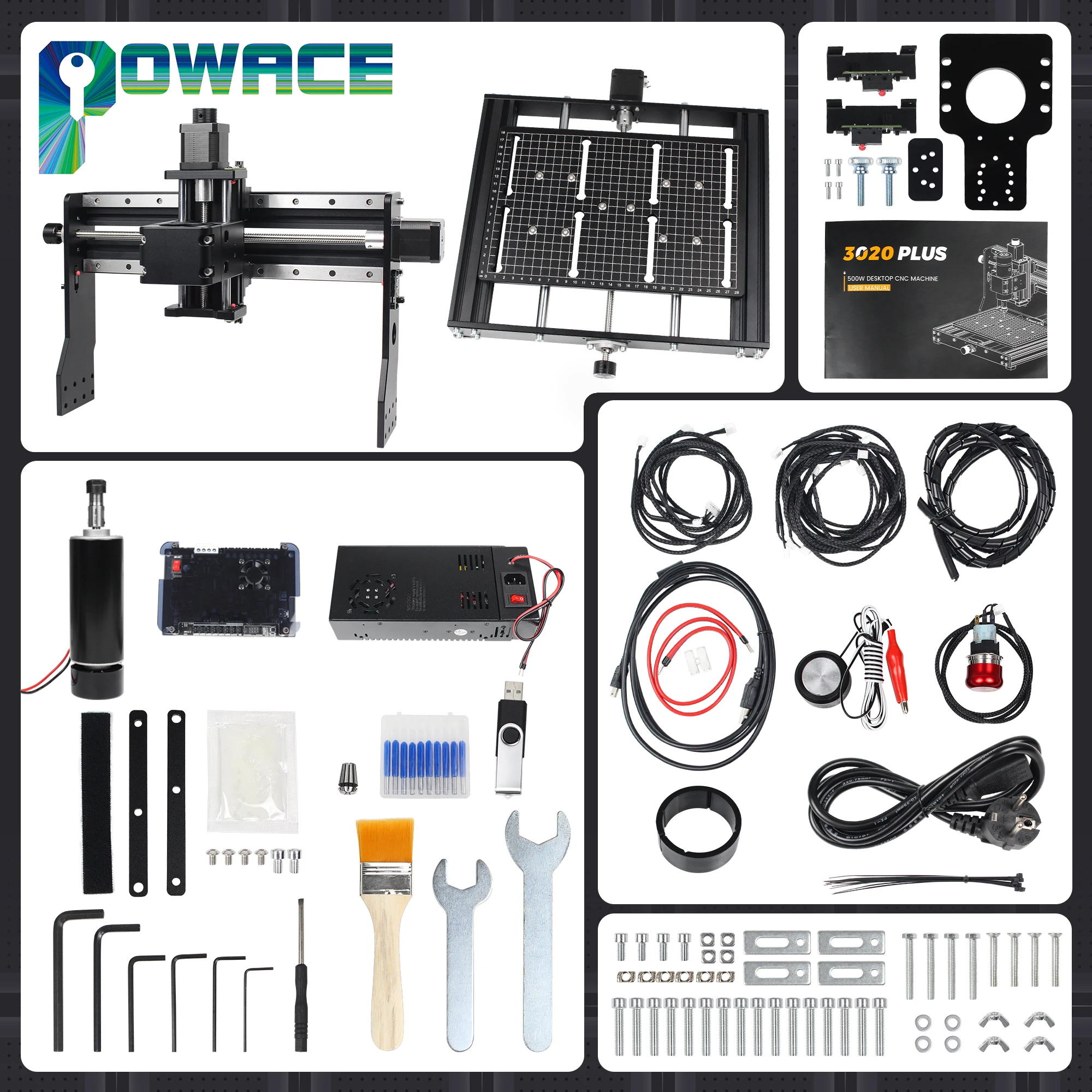 Imagem -04 - Máquina de Gravação a Laser Máquina de Trituração Pcb Faça Você Mesmo Eixos Grbl 3020 Plus Cnc 3w 5w 10w 15w 20w em 1