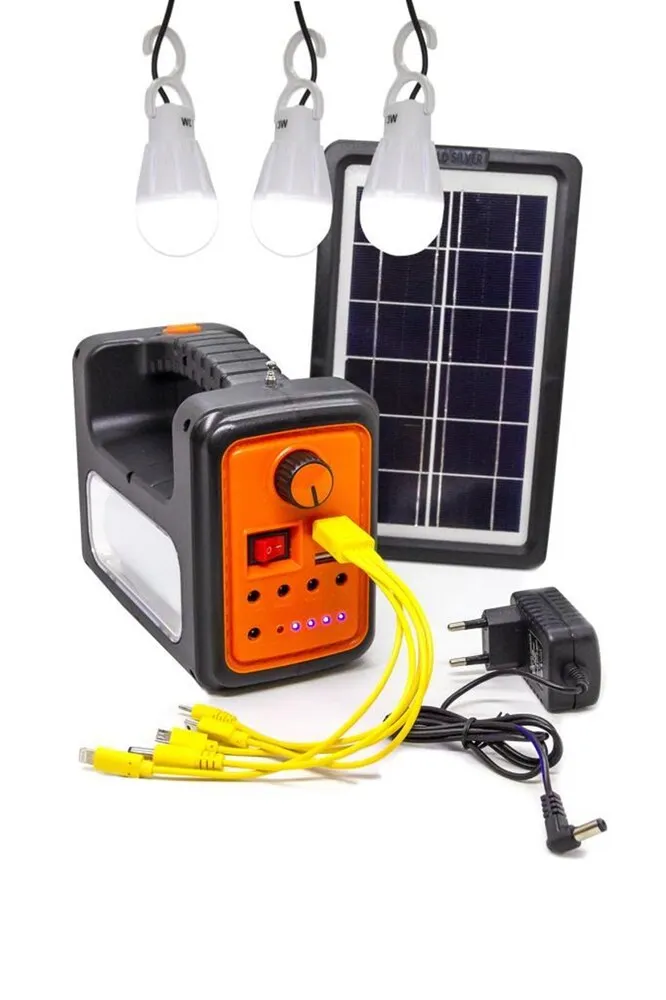 Gold silver GS-solar lighting system, solar powered 535 Net light quality material, long-distance hunting, camping,home, school,