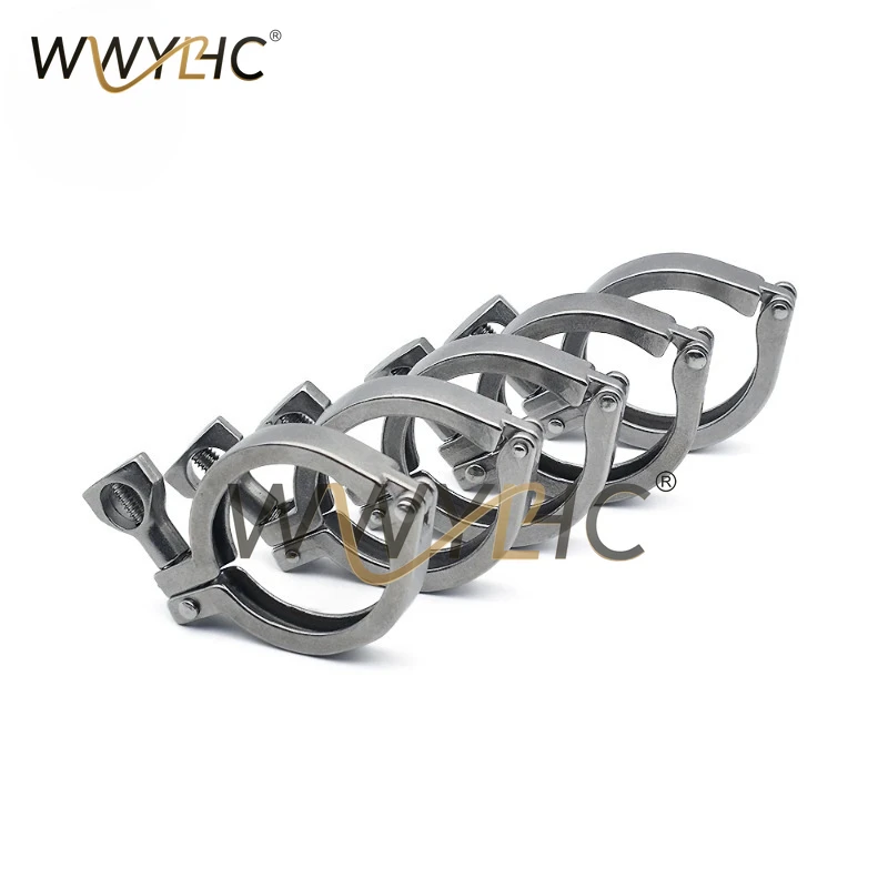 SS304 Stainless Steel Sanitary Tri Ferrule Clamps 130-155-183mm Clover Quick Connect