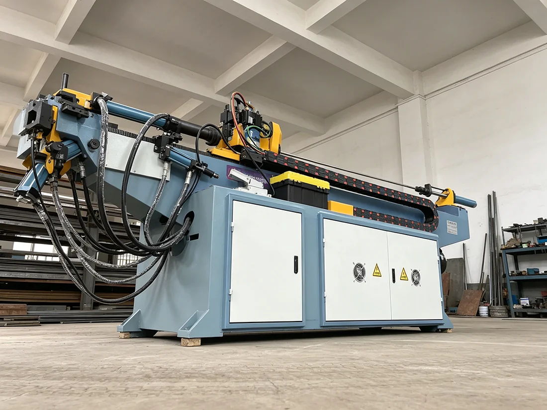 Semi-Automatic Tube Bender with Interchangeable Dies for 6mm to 50mm Pipe Diameter Range