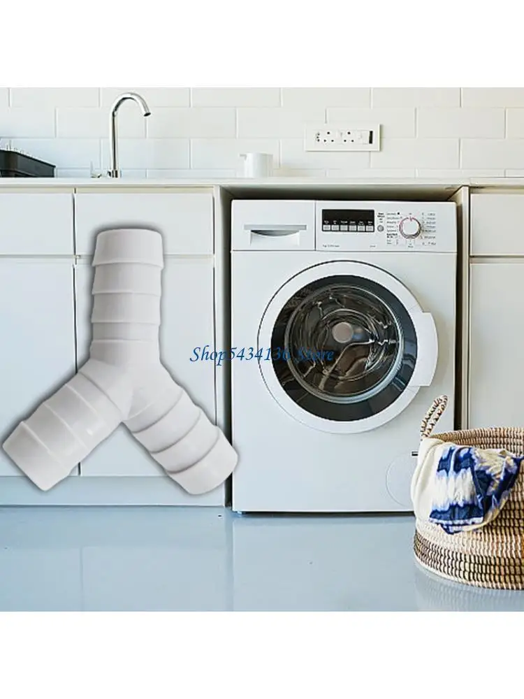 H7ED Y Shaped Washing Machine Drain Hose Extension Pipe For Double Device Connection