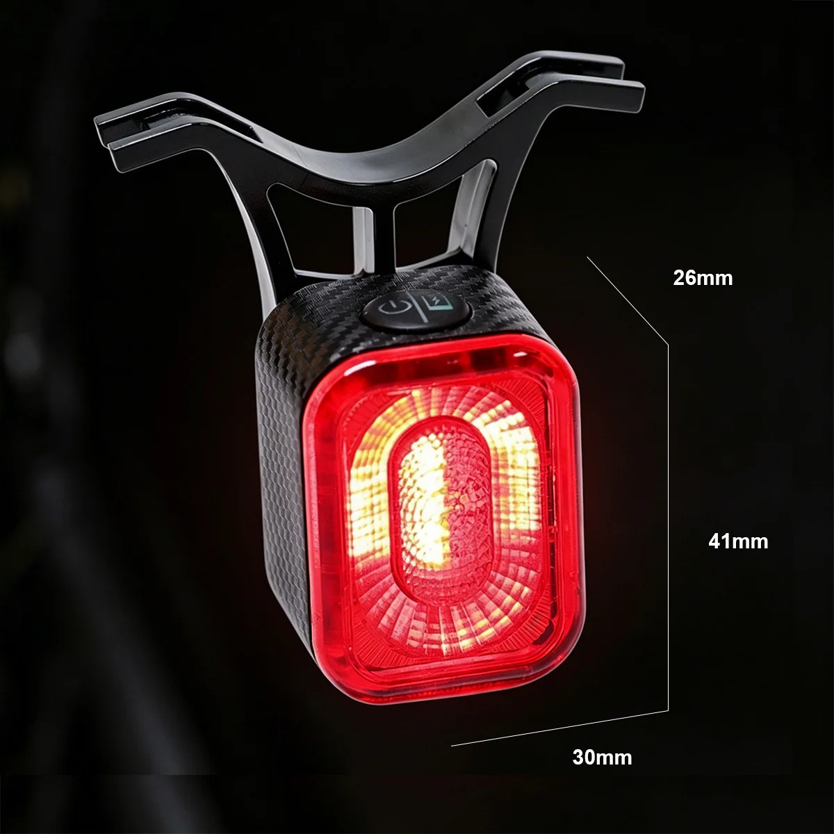 Bicycle Sensor Taillight Intelligent Bicycle Safety Light With Vibration Sensor USB-C Charging High Lumen Automatic Rear Flasher