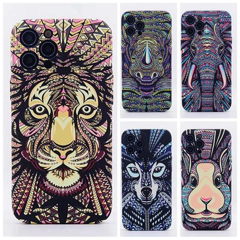 Forest Animal Totems Phone Case for VIVO X50 X60 X70 X80 X90 Pro Y02 Y15S Y16 Y17 Y19 Y20 Y21 Y35 Y50 Y76S Y75 5G Hard PC Cover