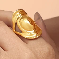 OL Fashion Hat Designer Stainless Steel Open Rings for Women Fashion Artist Ring Gold Plated Finger Daily Jewelry Gift Wholesale