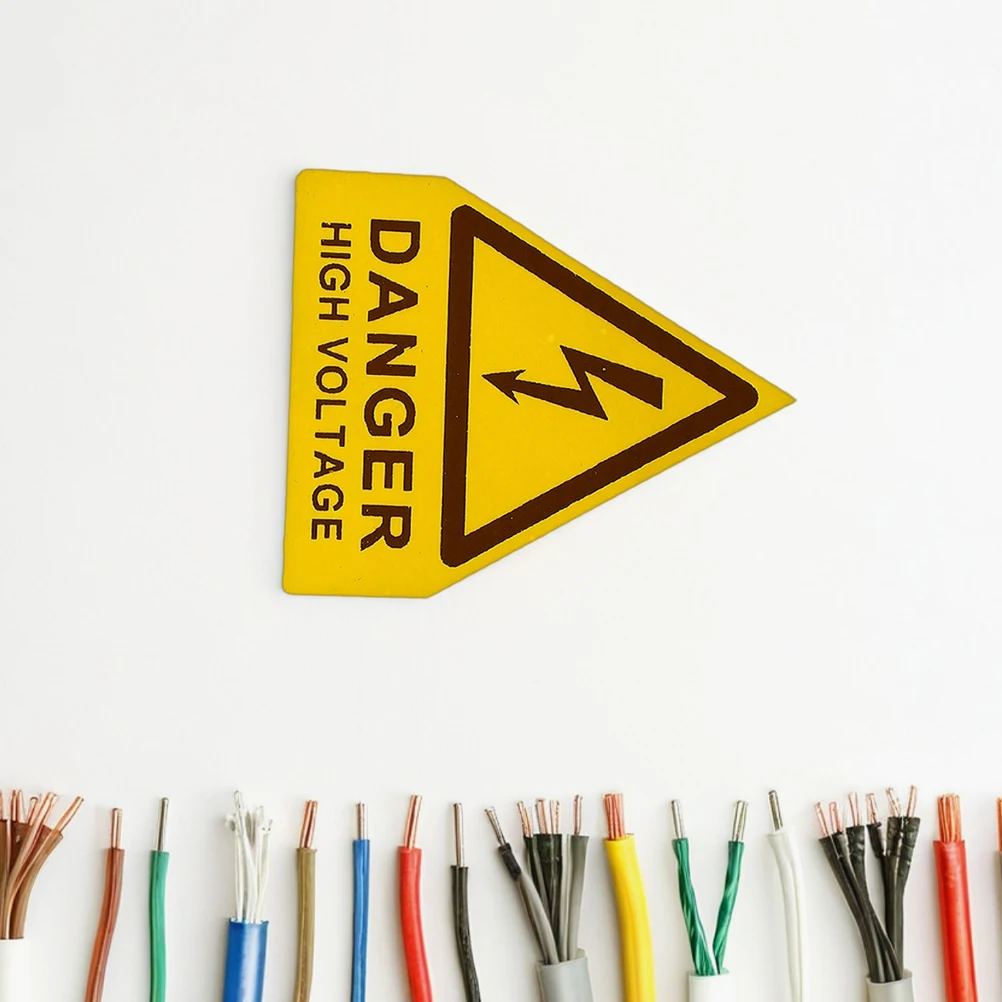

3pcs Safety Warning Signs High Voltage Danger Self Adhesive PVC Stickers Material Easy Installation Electric Labels