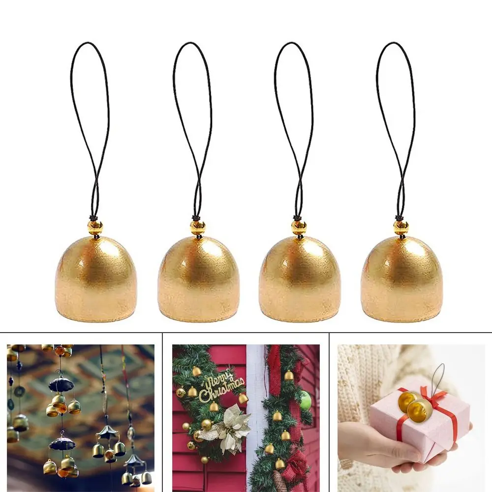 4PCS Vintage 2.85cm Metal Wind Chimes DIY Jingle Ornament Jingle Bells Hanging Anti-theft Bell Home Decor