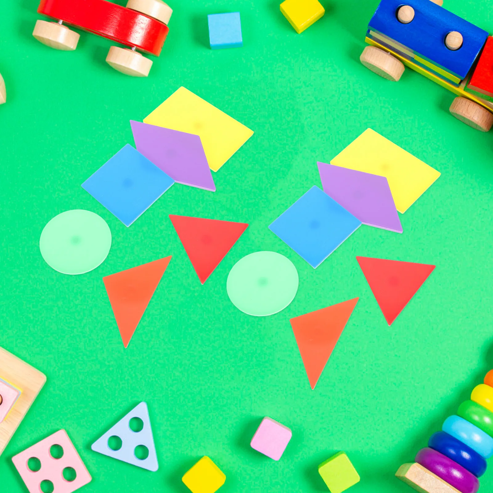 

12 Pcs Magnetic Geometry Teaching Aids Kids Shape Matching Toy Colorful Plane Educational Math for Children