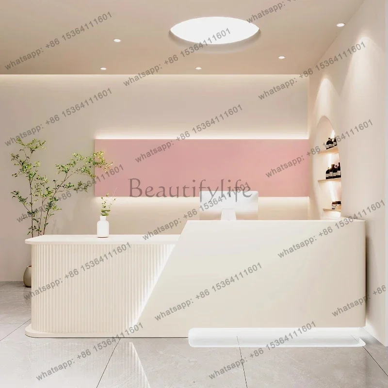 LJY Medical Clothing Reception Desks Modern Display Home Church Reception Desks Corner Church Recepcion Mostrador Office Furnitu