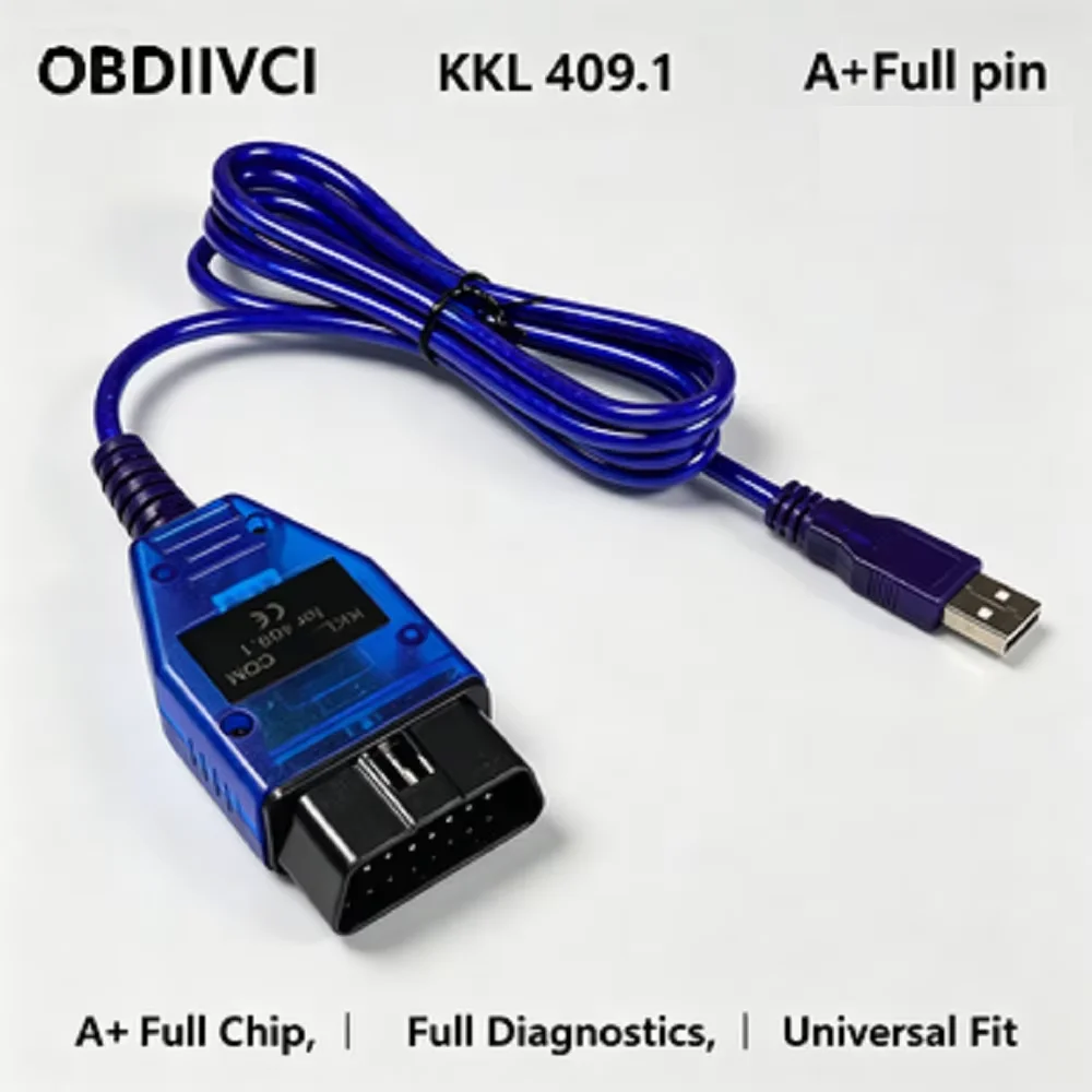 A+ Full Chip KKL 409.1 OBD2 USB Interface Car Diagnostic Scanner Tool for VAG Group Vehicles