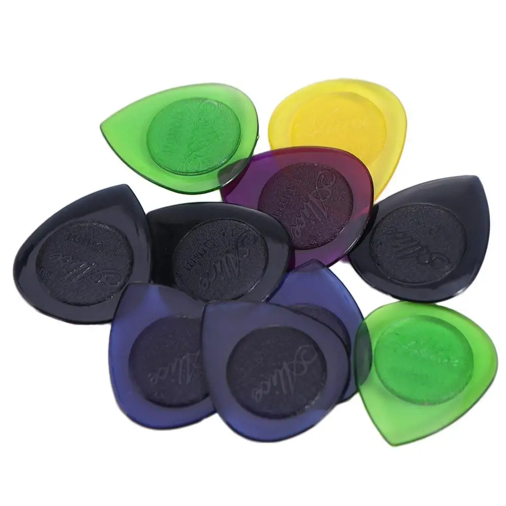 10pcs Random Color Guitar Picks Celluloid ABS Acoustic Guitar Picks Thickness Mixed Droplet Shaped Guitar Pick