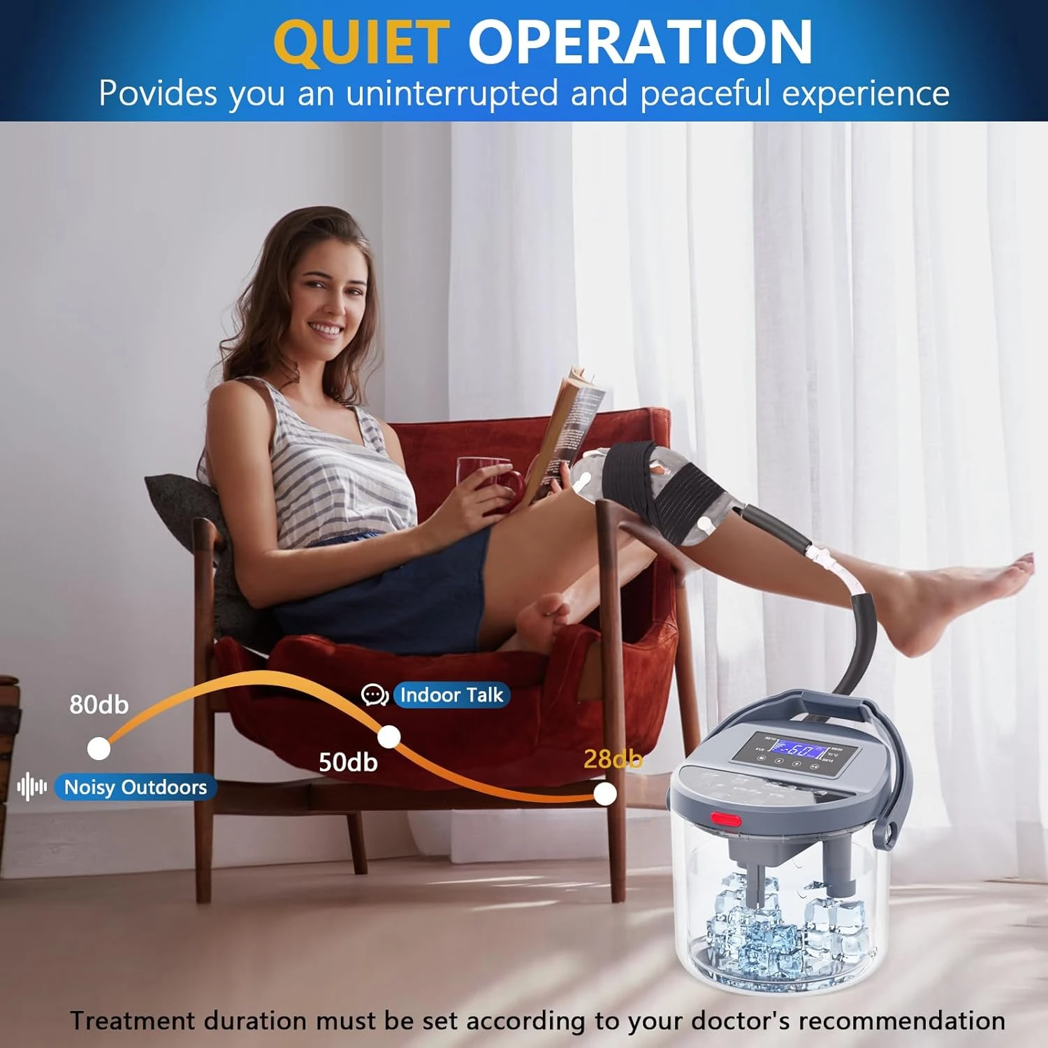 Cold Therapy Machine, Ice-Machine-for-Knee-After-Surgery, Knee Replacement Recovery Equipment for Pain Relief