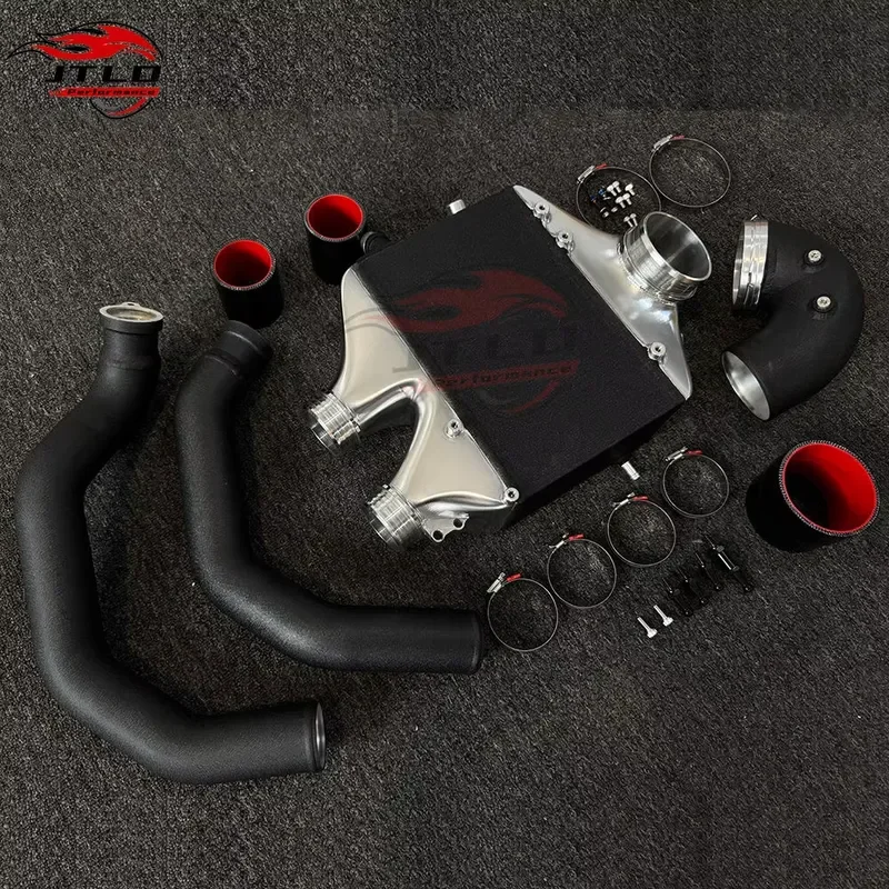 JTLD Performance Aluminum CNC Top Mount Intercooler Upgrade Full Set with All Intercooler Piping for BMW F80 S55 M2 M3 M4