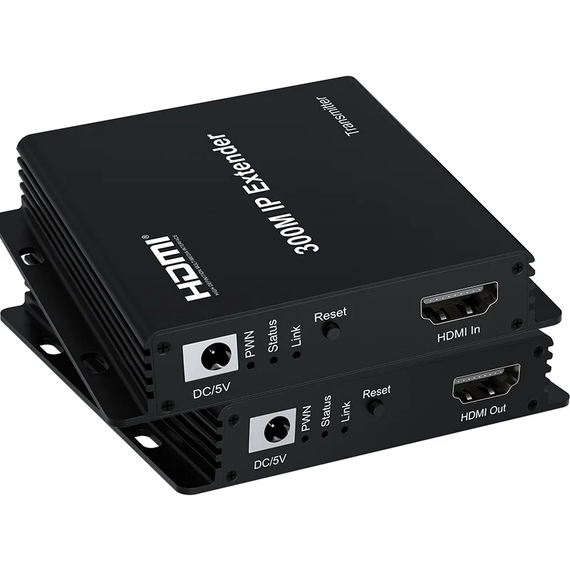 300M konwerter HDMI IP Rj45 Cat5e/6 kabel 1080P przedłużacz rozdzielacz HDMI wideo Tranmit obsługuje jeden do wielu za pośrednictwem włącznik