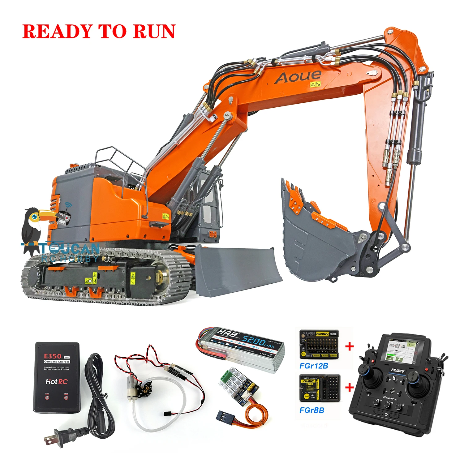 1/14 LESU Metal Aoue ET26L Hydraulic RC Excavator PL18EV Gearbox Painted Assembled Light Sound Remoted Earth Digger Toy THZH1268