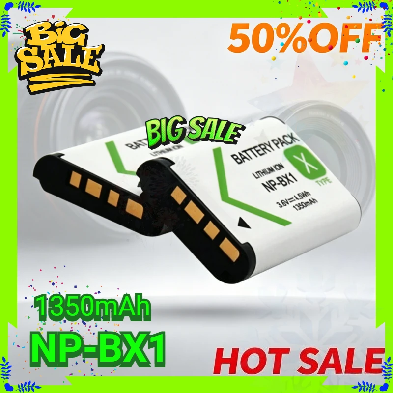 2-10 Pcs 1350mAh NP-BX1 NP BX1 NPBX1 Battery for Sony Fdr X3000 HDR As300 DSC Rx100 Iii Zv-1 DSC RX1 RX100iii AS300V HDR-AS300R