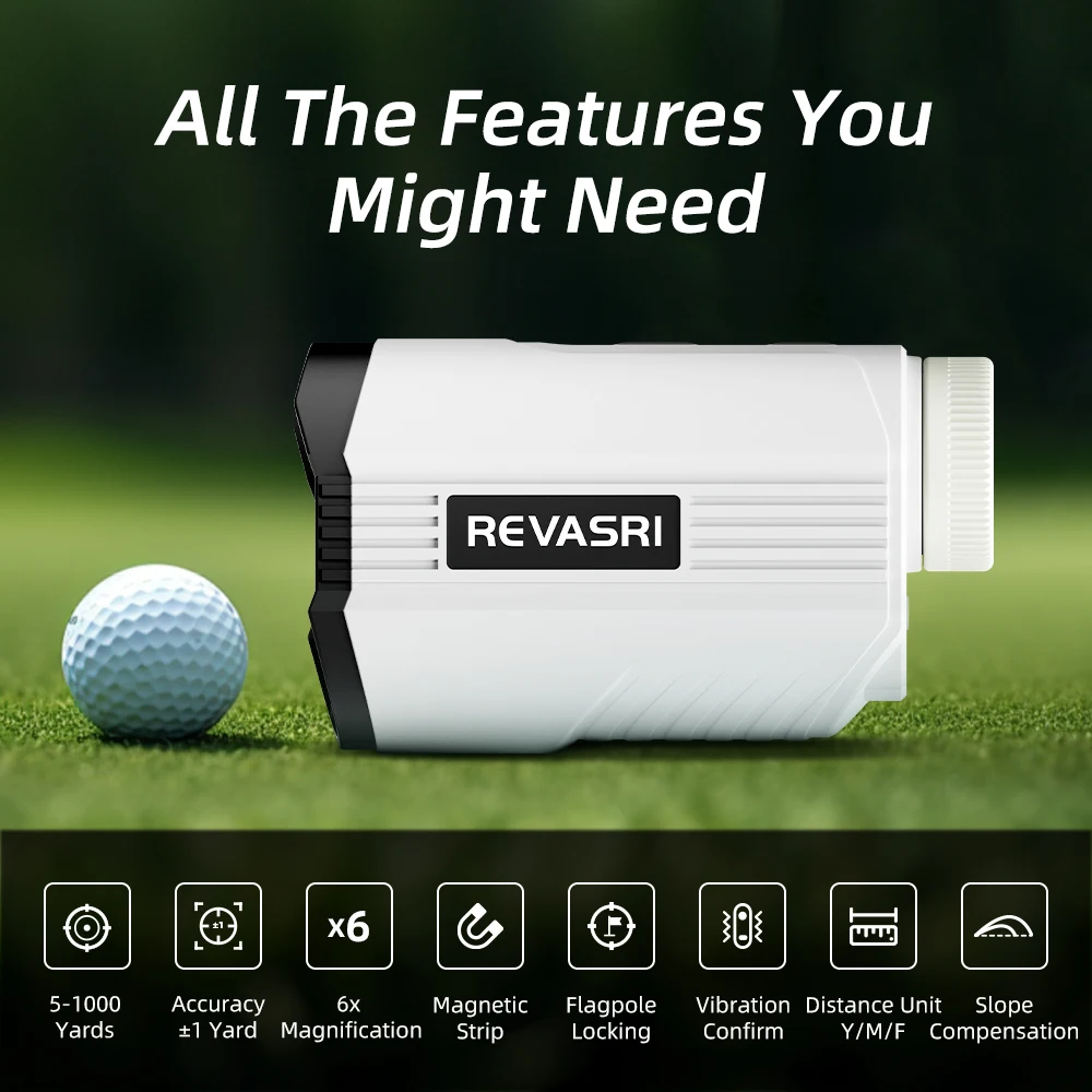 Mini Size Golf Rangefinder 1000 Yards Range Finder with Flag Lock Vibration Tournament Legal Rangefinder for Golfing and Hunting