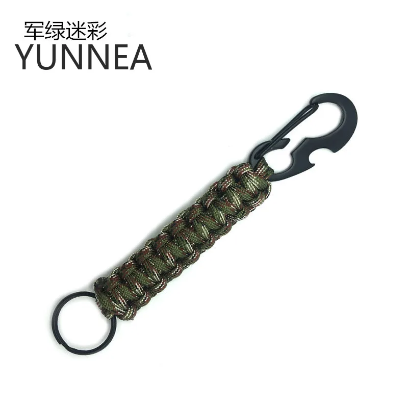 Outdoor Umbrella Rope Woven with Bottle Opener Key Chain Multi-color Optional.