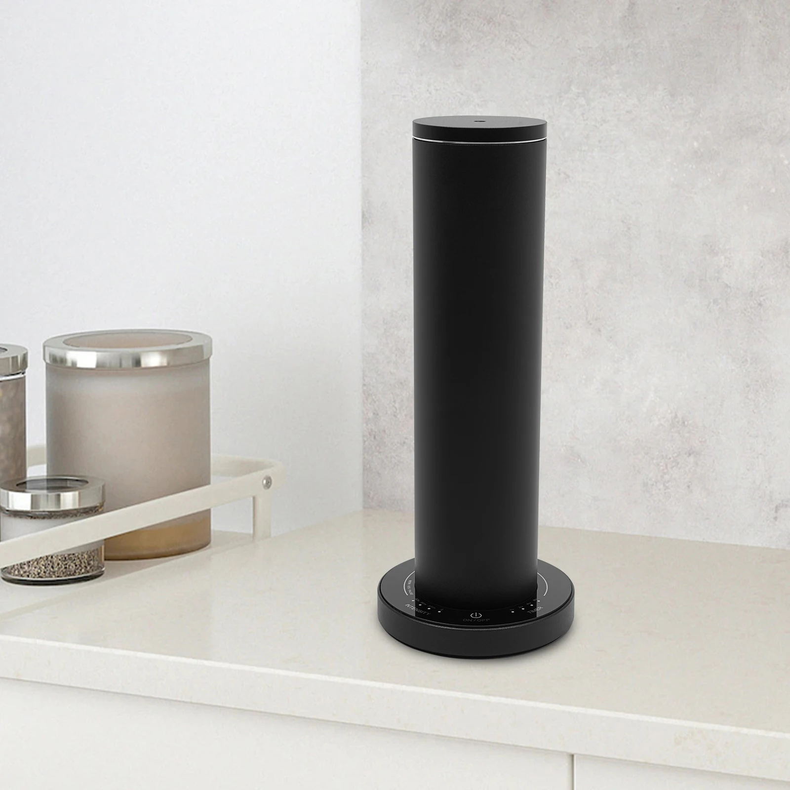Bymaocar 수직 지능형 에센셜 오일 디퓨저, 검정색 3.72 온스 시간 초과 아로마 디퓨저, 저소음 가정용 아로마 디퓨저